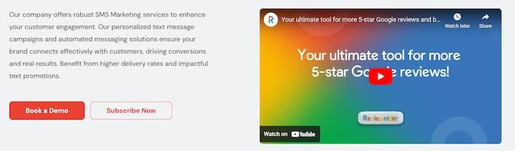 Reviewnizer sms marketing platform